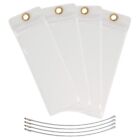  4 Or8 pack Narrow Cruise Tags - Luggage Etag Holder With Zip Seal   Steel Loops