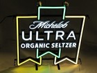 Michelob Ultra Organic Seltzer Beer Led Light Up Back Bar Sign Vox Supply Pub