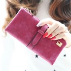 Womens Ladies Suede Leather Clutch Long Wallet Card Holder Case Purse Handbag Us