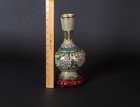 Chinese Cloisonne Enamel Vase With Stand