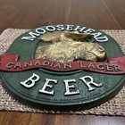 Vintage Moosehead Canadian Lager Beer 14  3d Bar Sign Canada Moose Euc