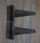 2   Vintage Antique Barn Door Rusty T-strap Hinge 6  Salvaged Craft