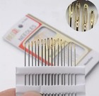 Real Hand Straw Needles Gold Eye Stainless Steel Size 3 9 Set Of 16