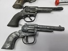 Vintage Cap Gun Lot Hubley Tex Pal Peacemaker Trooper Cast Revolvers As-is Parts