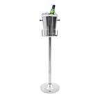 Floor Standing Silver Champagne Ice Bucket Stainless Steel Wine Cooler Ice Gift