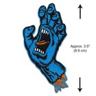 Screaming Blue Hand Iron On Patch 3 5  Santa Cruz Skateboard Embroidery Applique