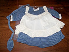 American Girl Samantha s Play Dress  Pinafore    Hair Ribbon Retired Euc
