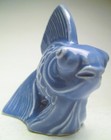 Vintage Fiesta Homer Laughlin Harlequin Mauve Blue Fish Figurine  Nice Condition