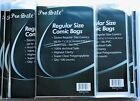 1000 Comics Bags With Flap  - Regular Size - Clear Comic Books Protector Sleeves