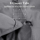Grey Comforter Duvet Insert - All Season Down Comforter With Corner Tabs
