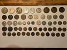 Vintage 58 World Coins Lot Silver Copper Brass Aluminum 1712 To 1973  L  ky   