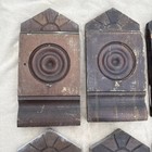 Lot 6 Antique Wood Trim Steeple Top Plinth Blocks Door Window 11 1 8  X 5  X 1 