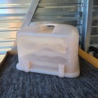 Pastel Pink Three Tiered Heavy Duty Cupcake Carrier 36 Count
