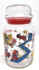 1989 Nintendo Super Mario Bros 2 Glass Jar With Lid Vintage Canister Container