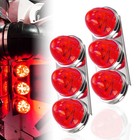 For Peterbilt Radius Red Led Watermelon Lights   Air Cleaner Brackets Stainless
