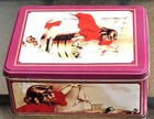 Decorative Vtg-style Tin Box Container 6 25x4 5x2 25    Collectable