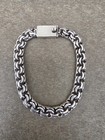 925 Vintage Mexican Sterling Silver Thick Bracelet Mexico Artisan Signed 925