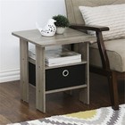 Furinno Andrey Set Of 2 End Table   Side 2-pack  Center Bin  French Oak
