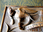 Antique Oak Wood H Carved Griffins  gryphon Wall Hang Art  architecture France