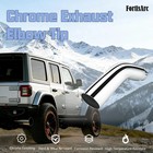 4 To 8 Inch Exhaust Elbow With Clamp - Chrome Plated 4 inlet 8 outlet Silvery
