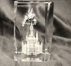 Walt Disney World Tinkerbell Magic Kingdom Etched Paperweight