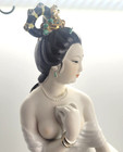 Geisha Asian Simi-nude Woman Porcelain Figurine