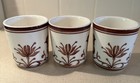 Vintage Sake Shot Glass Tea Cup Mug Set 3  Bird Design Mcm Greece