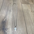 Sterling Silver Cross Box Chain 18 Inches Length 4 Mm Wide Stainless Steel