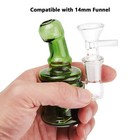 4  Mini Glass Bong Smoking Tobacco Glass Water Pipe With 14mm Bowl   Decent Box
