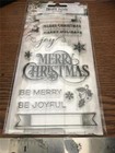 New Bo Bunny Rubber Stamp Clear Cling Set Joyful Christmas Free Usa Ship