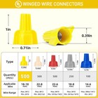 500 Pcs Yellow Electrical Wire Connectors - Wire Caps Screw Terminals - Twist Nu