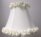 New Off White Ruffle Table Lamp Shade 6 x 12 x 9 5 h Softback Full Frame Lined