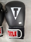 Title Boxing Gloves 14oz Classic Black   White Classic Gloves C
