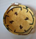Soe African Handwoven Seagrass Basket Tray Green  Brown  Natural - New