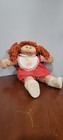 Cabbage Patch Red Yarn Hair Green Eyes Red Floral Dress White Shoes