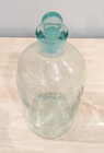 Early 1900   s Apothecary Blue Green 12  Pharmaceutical Glass Bottle W  Stopper Wt