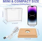 Mini Betta Fish Tank Kit With Led Light Base  Small Fish Bowl For Temporary Spac