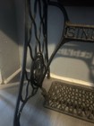 Antique Singer Treadle Sewing Machine Model 27 127 Sphinx Wood Cabinet Table