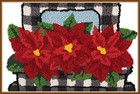 Evergreen Door Hanger Decor    Christmas Plaid Truck Hooked   Door Hanger - New