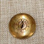 Antique Victorian Brass Picture Button Bird Boat Seas Water Figural 24mm Germany
