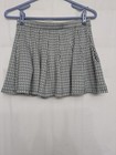 Altar d State Skirt M Blue Houndstooth Mini Skater Fit Flare Preppy Made Usa