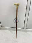 Nautical Brass Telescope Head Handle Wooden Cane Handmade Walking Stick Designer