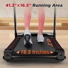 Folding Electric Treadmill 3 5hp 8 5mph Portable Foldable Incline App Cup Holder