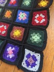 Vtg Granny 3d Square Lap Baby Knit Crochet Afghan Throw Blanket 40   x42  Roseanne