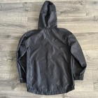 Adidas 3-stripes Wind Jacket Black White Hooded Spellout Logo Kids  M  10 12 