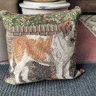 Vtg Needlepoint St  Bernard Dog Pillow 13  X 13  Very Plush Firm Velvet Wool