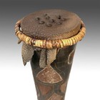 Ceremonial Drum Wood Snakeskin Rattan Asmat People West Papua New Guinea 20th C 