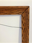 Vintage Mcm 10 X 14 Solid Oak Wood Picture Frame 1 5  Wide Coved 16 5 X 12 5 Out