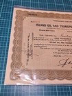 Island Oil And Transport Corporation 1922 Stock Certificate