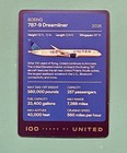 United Airlines 100th Anniversary 787 Trading Card